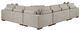 Homelegance® Raife 5-Piece Taupe Left-Arm Facing Sleeper Sectional with Chaise and Ottoman-4