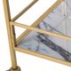 A & B Home Gold/Gray/White Bar Cart -1