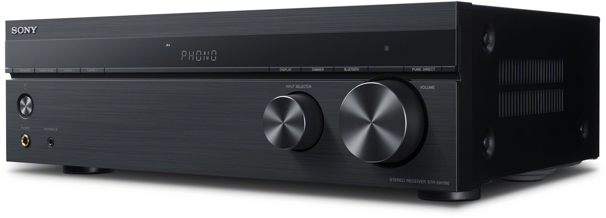 Sony - STRDH190- 2-Ch. Stereo Receiver with Bluetooth & Phono Input for Turntables - Black