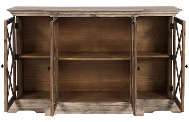 Jofran Inc. Carrington Bisque Small Breakfront Cabinet-3