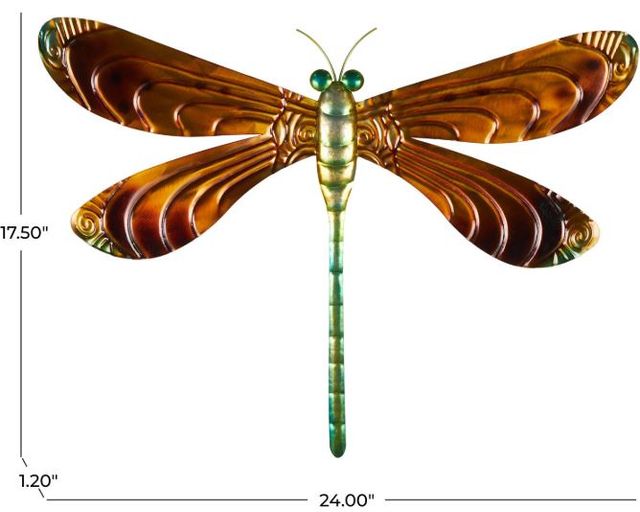 Deco Marche Multi-Colored Dragonfly Wall Decor-3