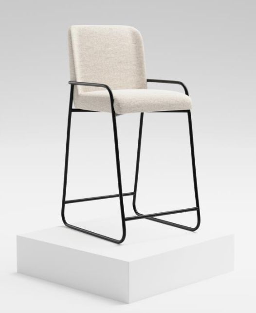 International Furniture Direct Seating Beige/Black 49" Bar Stool-1