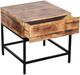 Worldwide Homefurnishings Inc. Ojas Natural Burnt Accent Table with Black Base-1