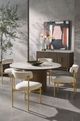 Fairfield® Dimitri Kafe 60" Dining Table with White Marble Top-1
