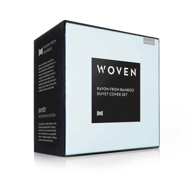 Malouf® Woven™ Rayon From Bamboo Ash Queen Duvet Set-3