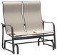Homecrest™ Outdoor Living Customizable Holly Hill Aluminum/Fabric Outdoor Sling High Back Loveseat Glider-0