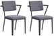 ACME Furniture Cargo 2-Piece Gray/Gunmetal Dining Arm Chair Set-0