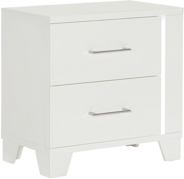 Mazin Furniture Kerren White Nightstand-1