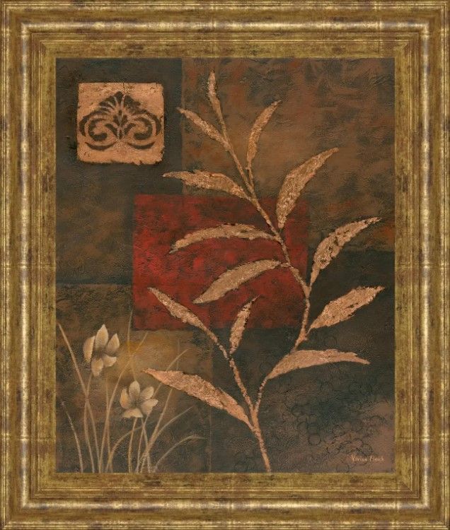 Classy Art Copper Rhythm II by Vivian Flasch Framed Wall Art-0