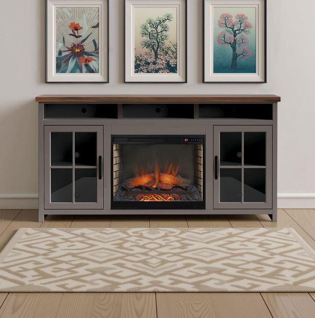 Legends Home Avalon Sandstone/Whiskey 74" Fireplace Console-1
