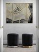TOV Furniture Opal Black Velvet Gold Base Ottoman-1