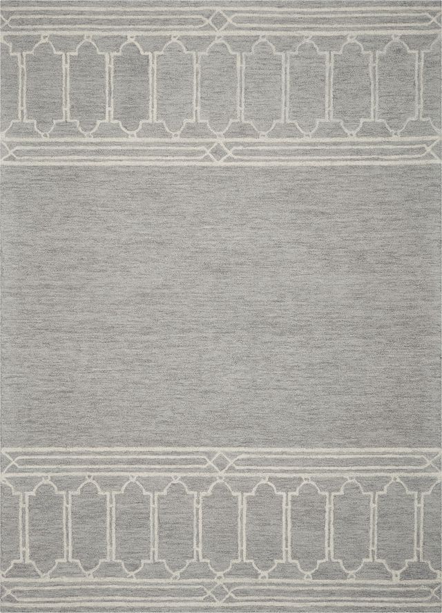 KAS Rugs Gramercy Grey Cassa 5'x7' Rug-0