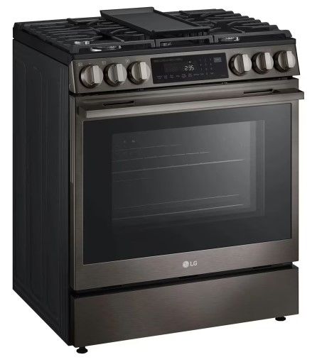 LG 30" Black Stainless Steel Smart Slide-In Gas Range with ProBake Convection® and InstaView®-4