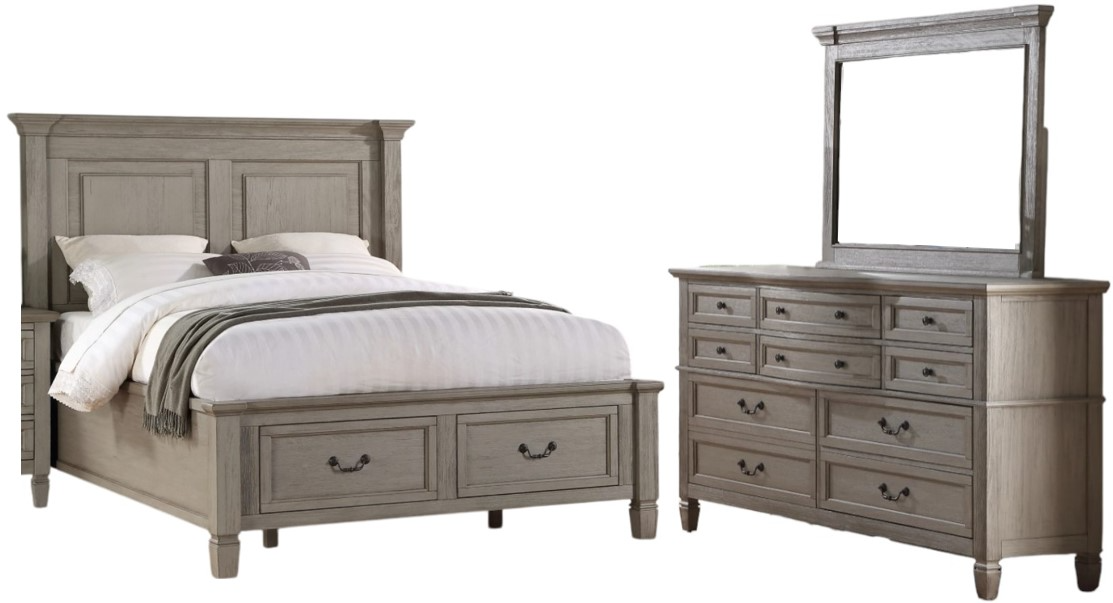 Nash Collective Lake Shore 3-Piece Cottage Queen Storage Bedroom