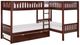 Homelegance® Rowe Dark Cherry Youth Twin Corner Storage Bunk Bed-0