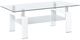 Coaster® Dyer 2-Piece Glass Top Occasional Table with Chrome/White Base Set-3
