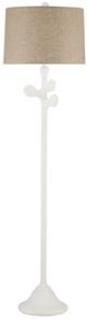 Currey & Company Charny Gesso White Floor Lamp-1