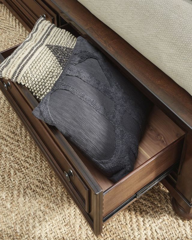 Millennium® by Ashley® Porter Rustic Brown Queen Sleigh Storage Bed-6