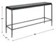 Uttermost® Crescendo Black Console Table with Dark Silver Frame-2