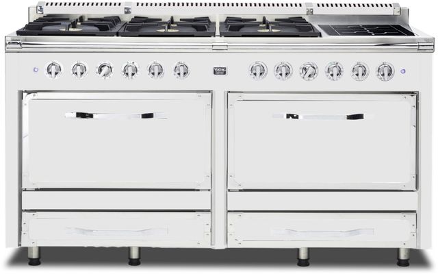Viking® Tuscany 66" Frost White Dual Fuel Pro-Style Dual Fuel Natural Gas Range-0