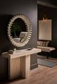 Universal Explore Home™ New Modern Daxton White Travertine Console Table-1