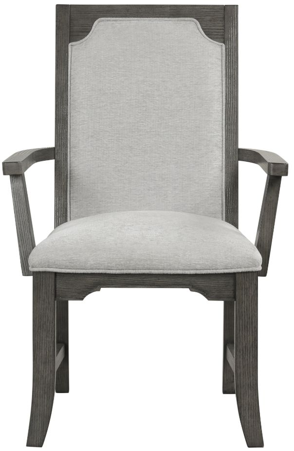 New Classic® Home Furnishings Lisbon Gray Dining Arm Chair-2