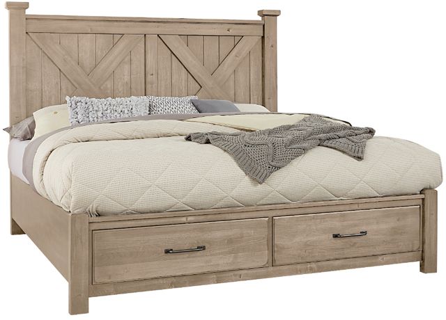 Artisan & Post by Vaughan-Bassett Cool Rustic Clear Maple King Storage Panel Bed-0