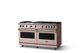 Viking® 5 Series 60" Blush Pro Style Gas (NG) Range with Brushed Brass Trim-2