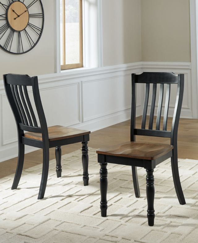 Signature Design by Ashley® Loganeer Black/Brown Side Chair-1