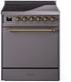 Ilve® Nostalgie II Series 30" Graphite Matte Pro Style Induction Range-0
