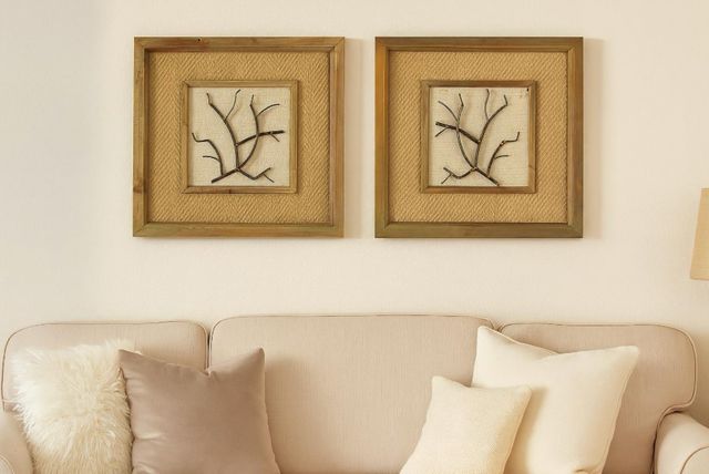 Classy Living 2-Piece Trees Wood Wall Art Set-1