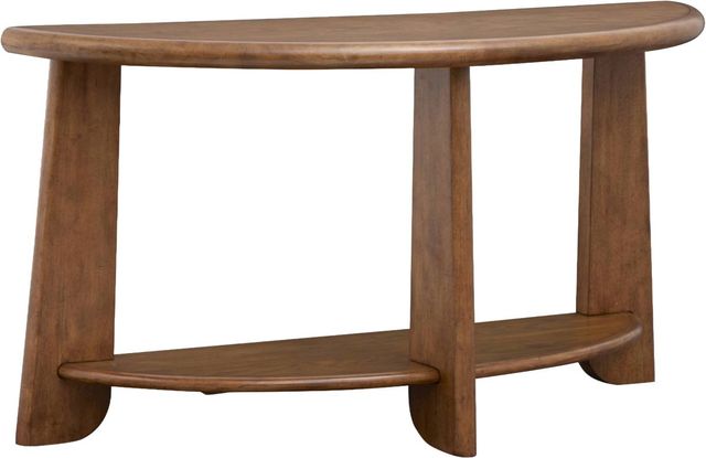 Magnussen Home® Tanner Tawny Brown Demilune Sofa Table-0