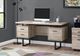 Monarch Specialties Inc. Taupe Reclaimed Wood 60" Computer Desk-2