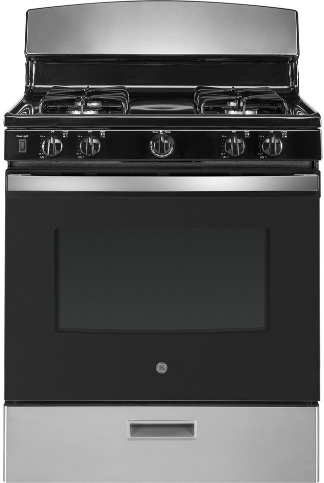 GE® 4 Piece Stainless Steel Gas Kitchen Package-3