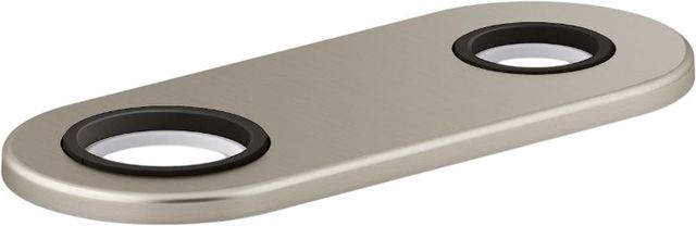 KOHLER® Vibrant Brushed Nickel 4" 2-Hole Escutcheon Plate for Insight™ and Kinesis® Lavatory Faucets and Soap Dispensers-0