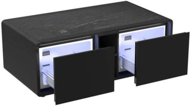 Elements International Halo Black Smart Coffee Table with Cooler and Speaker-4