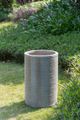 A & B Home Distressed Green Cylinder Cement Planter-4