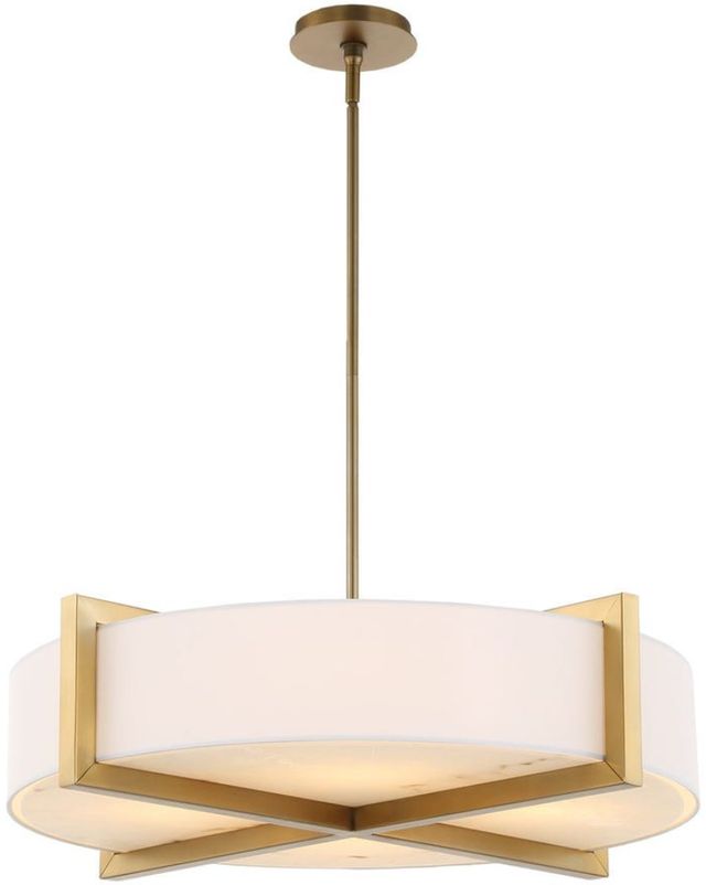 Uttermost® Cresson Brass/White 4-Light Pendant-3