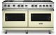 Viking® 5 Series 60" Vanilla Cream Pro Style Dual Fuel Liquid Propane Range with 12" Griddle and 12" Grill-0