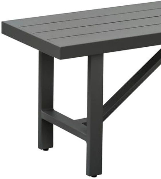Intercon Navarro Mocha Metal Outdoor Bench-1