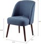 Olliix by Madison Park Blue Bexley Rounded Back Dining Chair-4