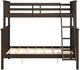Linon Peyton Walnut Twin Over Full Bunk Bed-1