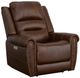 Flexsteel® Oscar Brown Power Recliner with Power Headrest and Lumbar-0