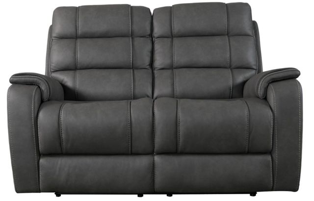 Bassett® Furniture Club Level Wendell Gunmetal Power Reclining Loveseat-0
