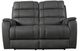 Bassett® Furniture Club Level Wendell Gunmetal Power Reclining Loveseat-0