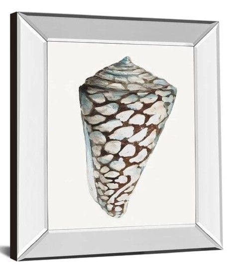 Classy Art Modern Shell with Teal Il by Patricia Pinto Wall Art-1