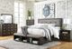 Signature Design by Ashley® Hyndell 4-Piece Dark Brown King Upholstered Panel Storage Bed Set-5