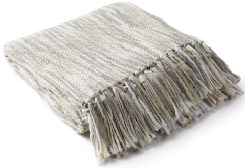 Surya Teegan Ivory 55"x78" Throw Blanket-1