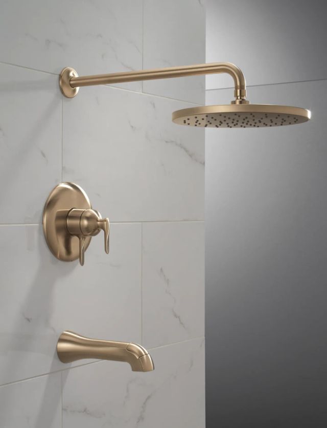 Delta Bonacci™ 17 Series Lumicoat® Champagne Bronze Tub Shower Trim-2
