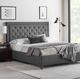 Malouf® Hennessey Charcoal King Upholstered Headboard-1